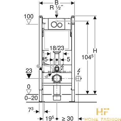 Инсталляция для подвесного унитаза Geberit Duofix 458.122.21.2