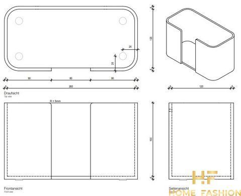 Серветниця DECOR WALTHER STONE SPTB 0974150, колір - білий матовий