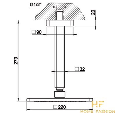 Верхний душ GESSI ISPA 41252-031