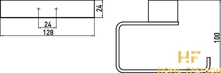 Тримач для туалетного паперу EMCO LOFT BLACK 050013301, колір - чорний матовий