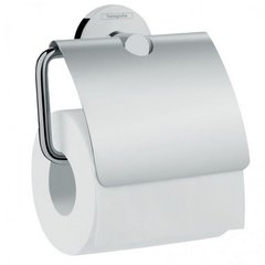 Держатель туалетной бумаги HANSGROHE Logis, с крышкой, хром, 41723000