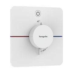 Настінний термостатичний змішувач для душу Hansgrohe ShowerSelect Comfort Q на 1 функцію Matt White (15581700)