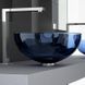 Раковина накладная Glass Design Laguna Murano Blue LAGUNAT42F4, цвет - синий прозрачный / хром