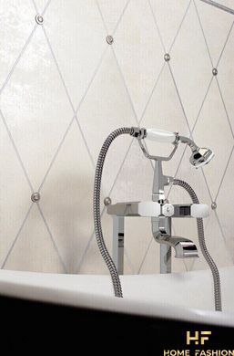 Плитка Petracer`s Ad Maiora Rhombus Platino su Nero, fregio Platino 50x100