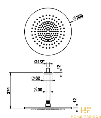 Верхній душ GESSI 316 SHOWER 54152-239