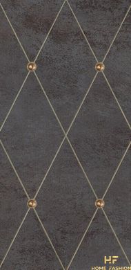 Плитка Petracer`s Ad Maiora Rhombus Oro su Nero, fregio Oro con Swarovski 50x100