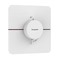 Настінний термостатичний змішувач для душу Hansgrohe ShowerSelect Comfort Q на 1 споживача Matt White (15588700)