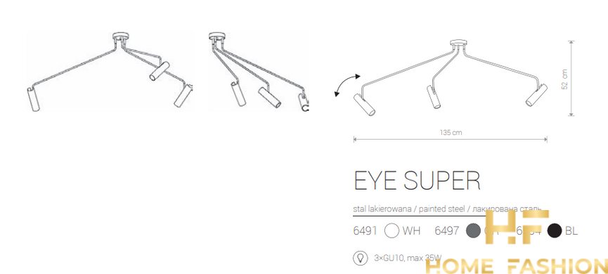 Подвесная люстра Nowodvorski Modern EYE SUPER 6497 GR