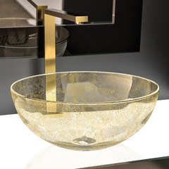 Раковина накладная Glass Design Laguna Murano Oro LAGUNAGDF3, цвет - сусальное золото / золото