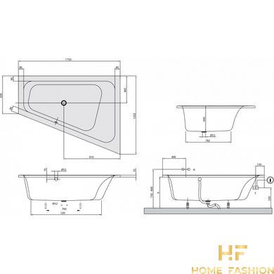 Ванна VILLEROY & BOCH LOOP & FRIENDS UBA175LFS9REV-01, колір - білий