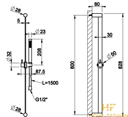 Душовий набір GESSI 316 SHOWER 54044-239
