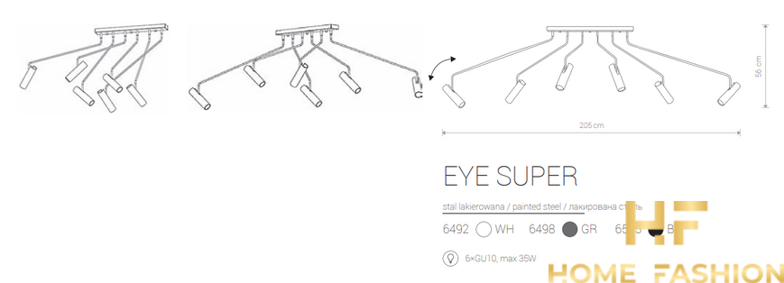 Подвесная люстра Nowodvorski Modern EYE SUPER 6505 BL