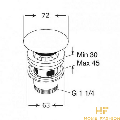 Донный клапан Villeroy&Boch 8L033401