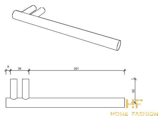 Полотенцедержатель DECOR WALTHER BAR HTH 0856560, цвет - черный матовый