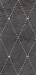 Плитка Petracer`s Ad Maiora Rhombus Platino su Nero, fregio Platino con Swarovski 50x100