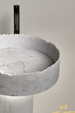 Раковина підлогова Antonio Lupi Flow з LED підсвічуванням 85х47 Bianco Carrara (FLOWL)