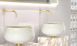 Раковина накладная Glass Design Ottico Murano Lux OTTICOWGF3, цвет - белый с золотом / золото