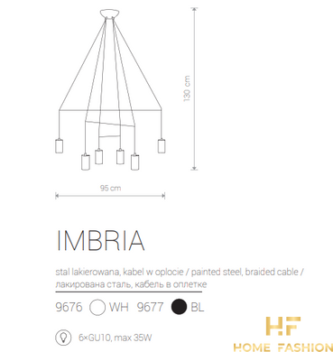 Підвісна люстра Nowodvorski Modern IMBRIA 9677 BL