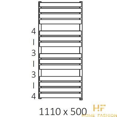 Електрична рушникосушка Terma Warp T One підключення праворуч 111х50 білий (WWWTN111050-KS96E8P)