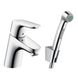 Смеситель для раковины HANSGROHE Focus, однорычажный, с гигиенической лейкой, 31926000