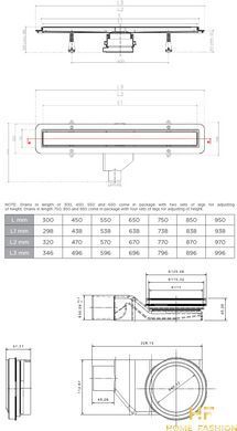 Душевой канал Pestan Primo Compact Line 450 мм (13702508)