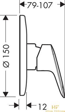 Смеситель для душа HANSGROHE Logis, однорычажный, СМ, хром, 71666000
