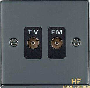 Розетка TV / FM Hamilton Hartland 78TVFMB, колір - Black Nicke