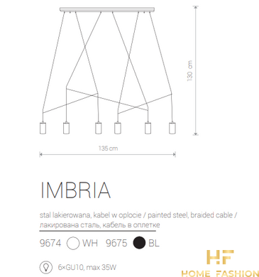 Подвесной светильник Nowodvorski Modern IMBRIA 9675 BL