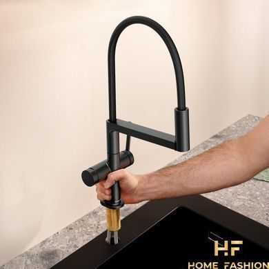 Смеситель для кухни Hansgrohe Talis M54 PowderSpray 210 3jet Semi-Pro Brushed Black Chrome (72861340)