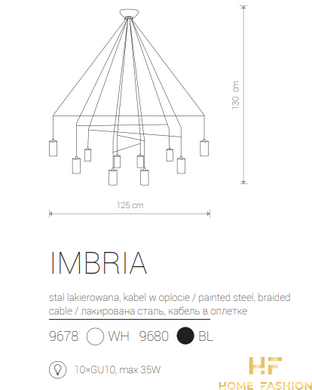 Підвісна люстра Nowodvorski Modern IMBRIA 9680 BL