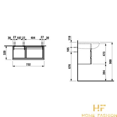 Тумба під раковину Laufen Alessi One H4244700976311