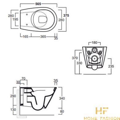 Подвесной унитаз с крышкой SIMAS Gambassi GA18/F85/GA004