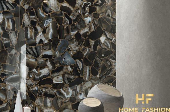 Керамограніт Ultra Marmi Agata Black 150x300 Lucidato Shiny