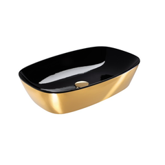 Раковина накладная CATALANO GOLD&SILVER 160APGRLXNO, цвет- черный/золото