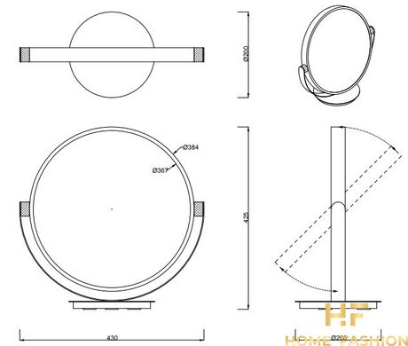 Косметичне дзеркало DECOR WALTHER VANITY 0122900, колір - хром