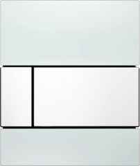 Клавиша смыва для писсуара Tece Square полированное белое стекло/полированная белая кнопка (9242800)