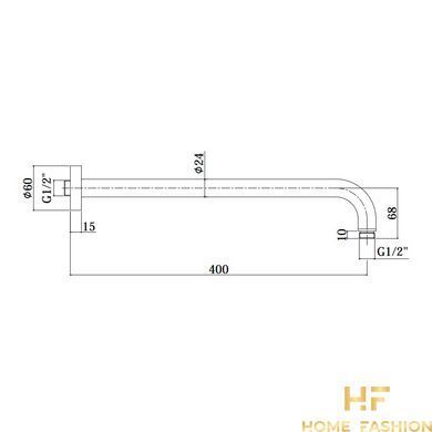 Кронштейн для верхнего душа Paffoni Light Brushed Honey Gold (ZSOF034HGSP)