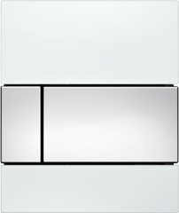Клавиша смыва для писсуара Tece Square полированное белое стекло/глянцевый хром (9242802)