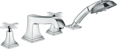 Змішувач для ванни HANSGROHE Metropol Classic на 4 отвори з хрестовинними вентилями хром, 31449000
