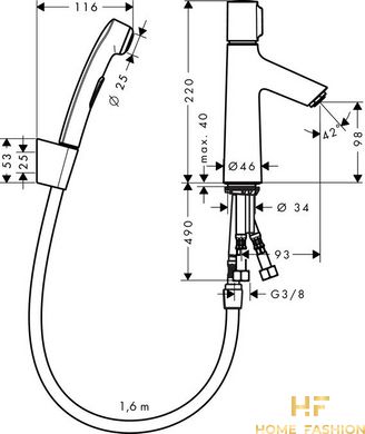 Смеситель с бидеткой HANSGROHE Talis Select S, хром, 72291000