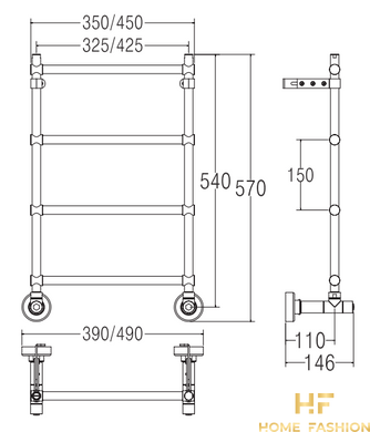 Полотенцесушитель водяной MARGAROLI MINI 3-442/S