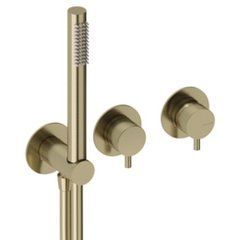 Настінний термостатичний змішувач для душу Sanycces Loop Brushed Gold (TH2D001BG)