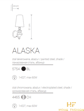 Бра Nowodvorski Modern ALASKA 5754 BL