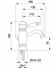 Термостатичний змішувач для раковини GAIA CANTERBURY RB6362, колір - хром