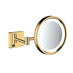 Косметичне дзеркало Hansgrohe AddStoris з LED підсвіткою золото (41790990)