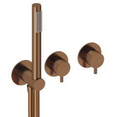 Настінний термостатичний змішувач для душу Sanycces Loop Brushed Rose Gold (TH2D001RG)