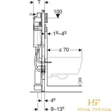 Инсталляция для подвесного унитаза Geberit Duofix Sigma 12см 111.350.00.5