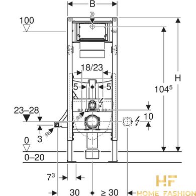 Инсталляция для подвесного унитаза Geberit Duofix Sigma 12см 111.350.00.5