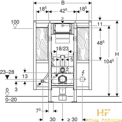 Инсталляция для подвесного унитаза Geberit Duofix Sigma 12см 111.375.00.5