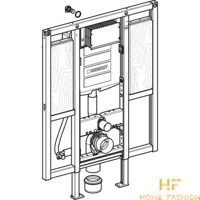 Інсталяція для підвісного унітазу Geberit Duofix Sigma 12см 111.375.00.5